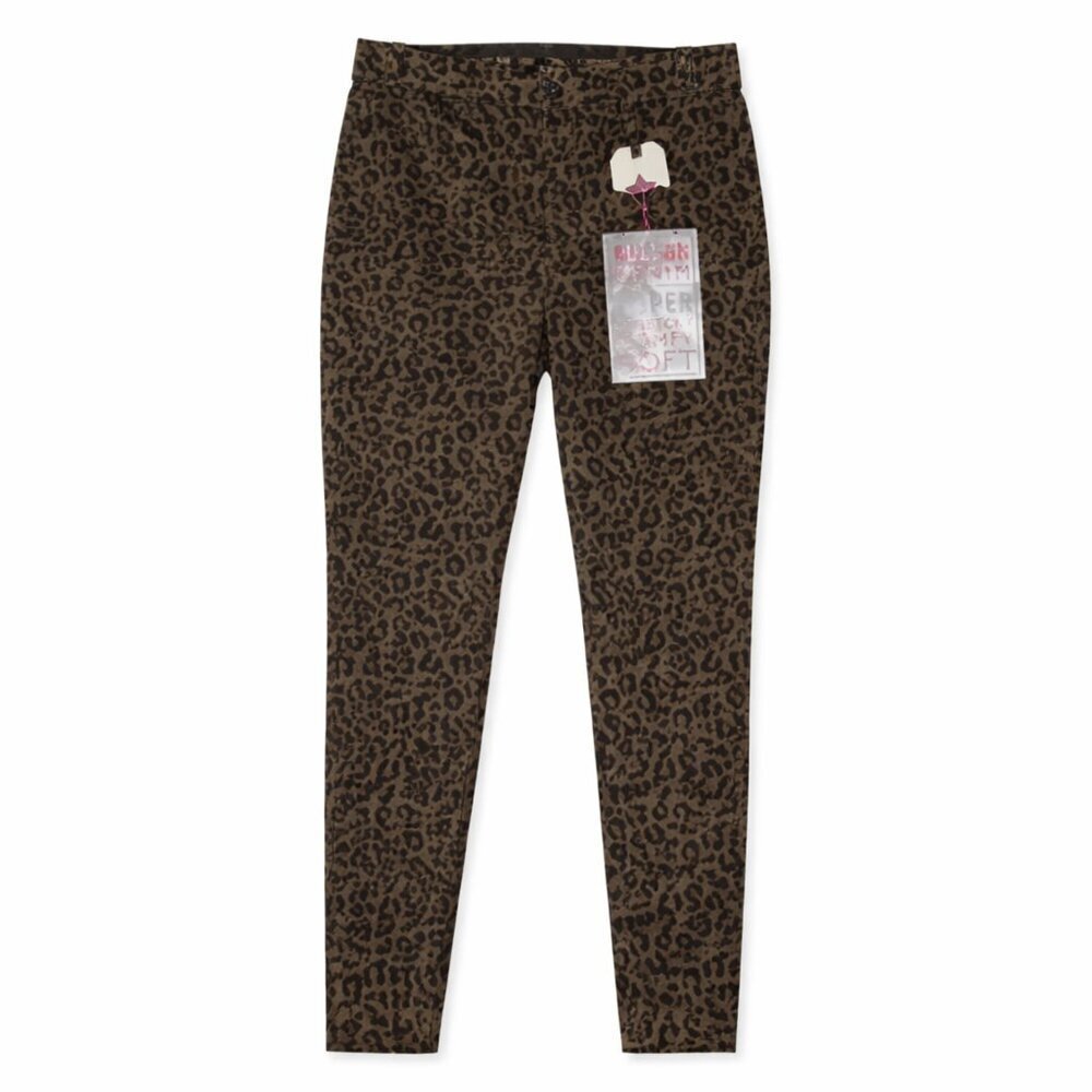 NWT VANILLA STAR High Rise Pull-On Stretchy Comfy Soft Leopard Print Pants Sz M